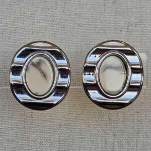 Vtg AVON 1988 "Stonescape" Ombre Jasper Clip Earrings